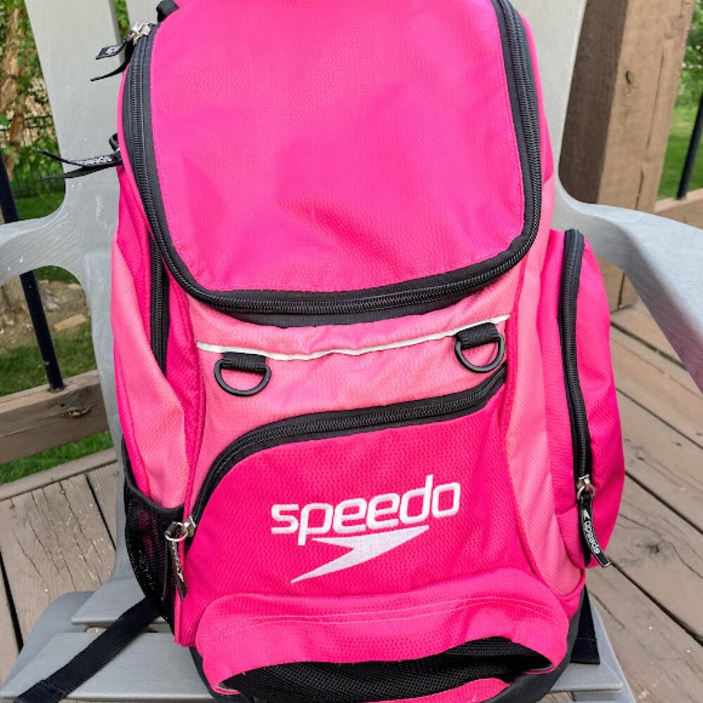 SPEEDO Teamster 25L Pink Black Swimming Backpack Pool Bag